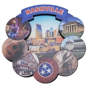 Nashville Tennessee Souvenir Magnet Travel Gift‎ Home Decor Fridge Music City